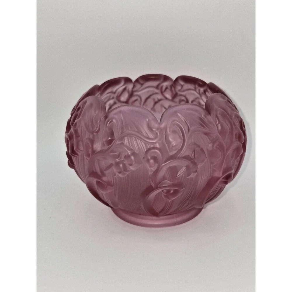 Fenton Rose Magnolia‎ Pink Lily of The Valley Rose Bowl